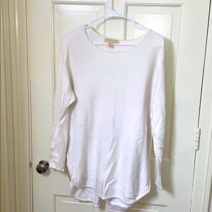 Michael Kors White Zipper Detail Sweater